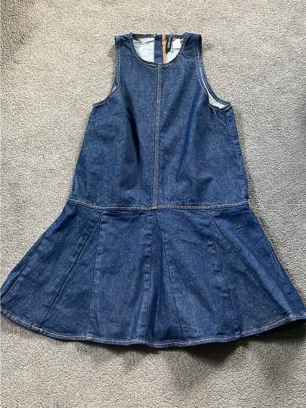 Divided Dark Blue Denim Sleeveless Flared Dress